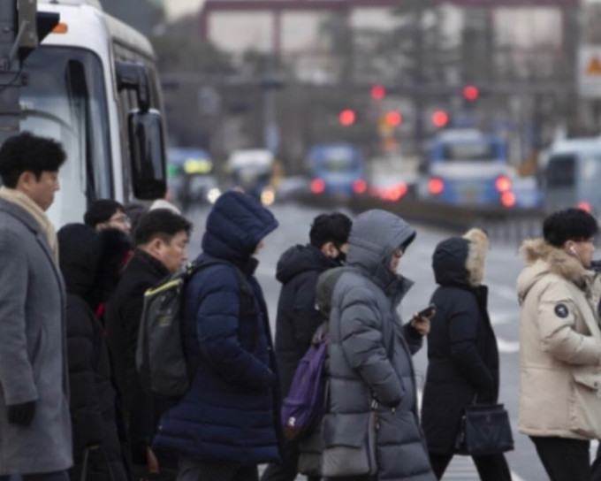 首尔的体感温度只有零下19.3度。Twitter图片