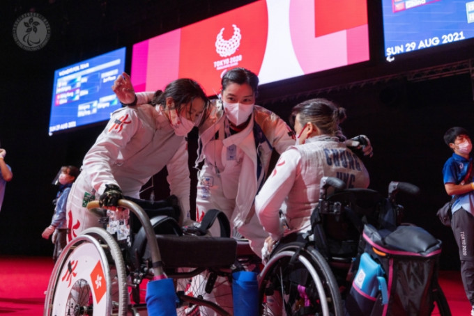 女子劍擊隊今屆未能成功奪牌。香港殘疾人奧委會暨傷殘人士體育協會圖片