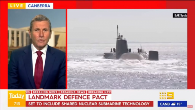 英美將幫助澳洲建造核動力潛艇，抗衡中國。