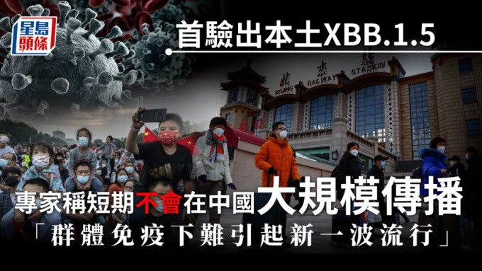 传染病专家蔡卫平指XBB.1.5短期不会在中国大规模传播。