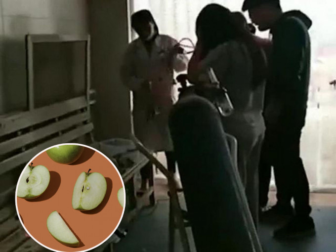 8個月大男嬰被餵食蘋果鲠喉窒息亡，家長醫院跪地痛哭。