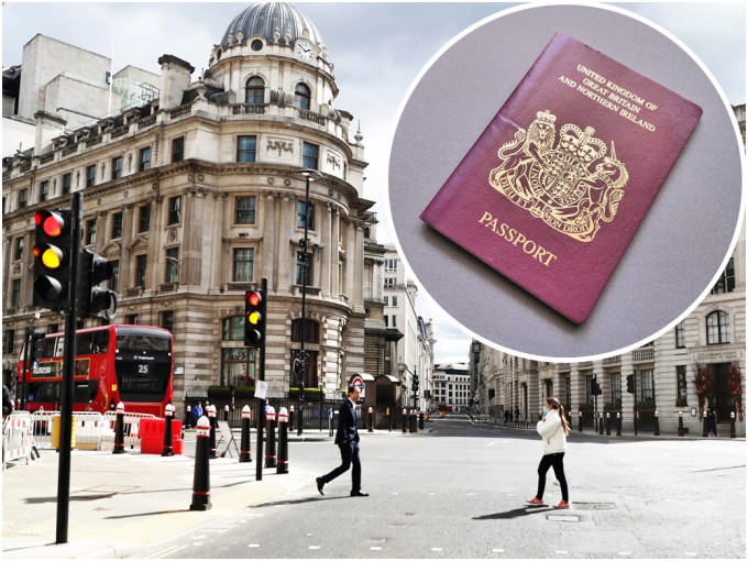英国公布英国国民（海外）护照签证新指引。（大图为AP资料图片，小图为BNO）