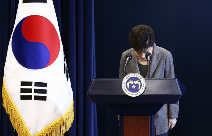 朴槿惠成为南韩史上首位被弹劾下台的总统。美联社