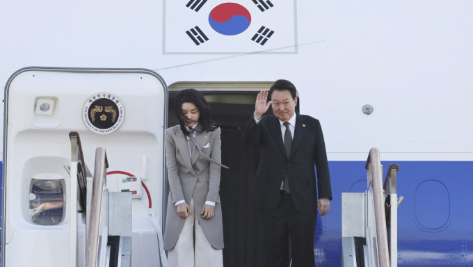 南韓總統尹錫悅訪日2天。AP