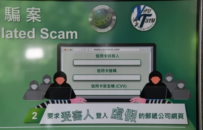 两男子涉伪冒香港邮政设钓鱼网站套信用卡资料购物。杨伟亨摄