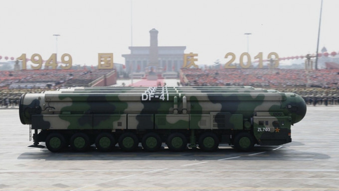 「东风-41」亮相中国建国70周年阅兵。(资料图片)