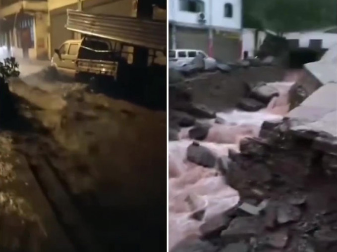 云南盐津暴雨引发山泥倾泻、泥石流，造成5死5失踪。（网图）