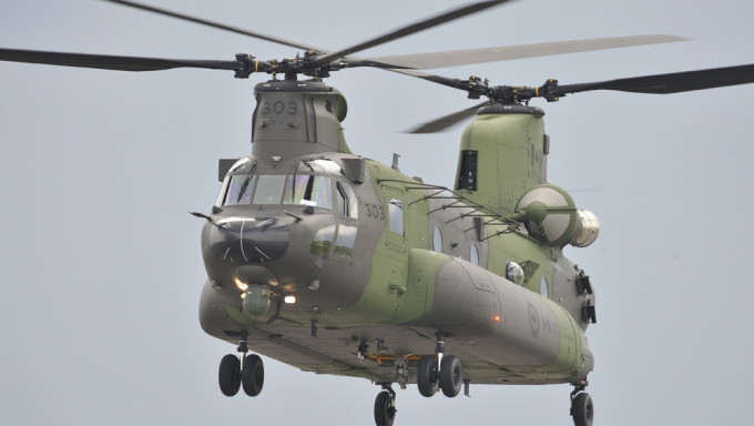 CH-147F「支奴干」軍用運輸直升機。網圖