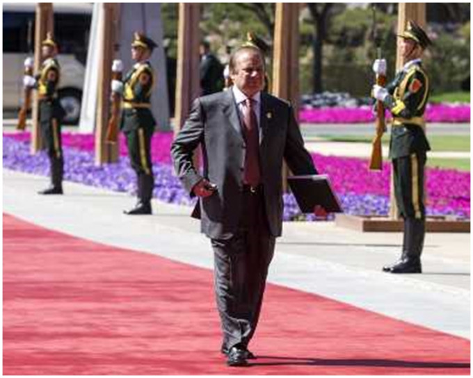 巴基斯坦總理謝里夫是本次「一帶一路」論壇的座上賓。新華社圖片