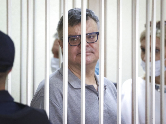 白俄羅斯銀行家、反對派人物巴巴里科，被裁定貪污罪成。AP圖片