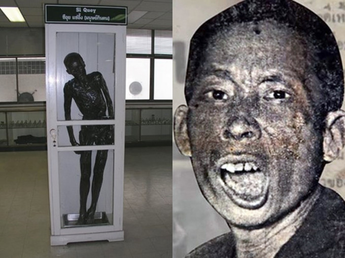 泰国食人魔被制成「乾尸」示众60年。 网图