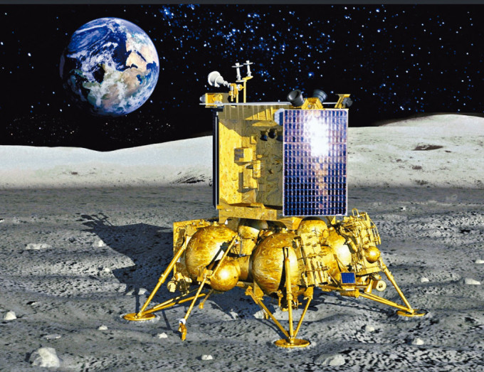 俄羅斯「月球-25」探測器繪圖。