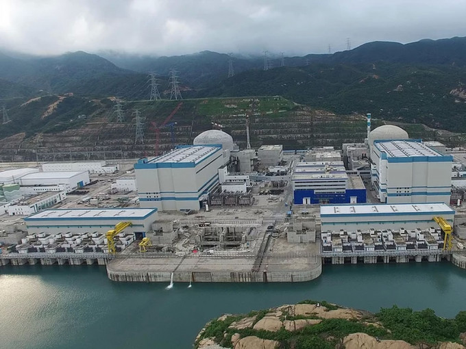 由中法合作投資組建，距離香港約130公里廣東台山核電站。資料圖片