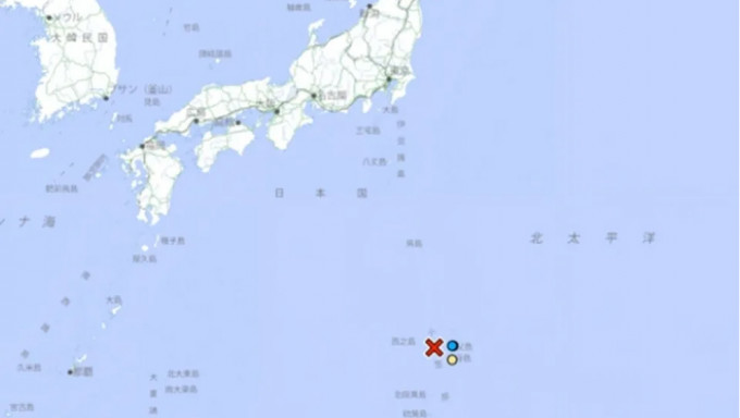 日本外海小笠原群島發生規模5.6地震。