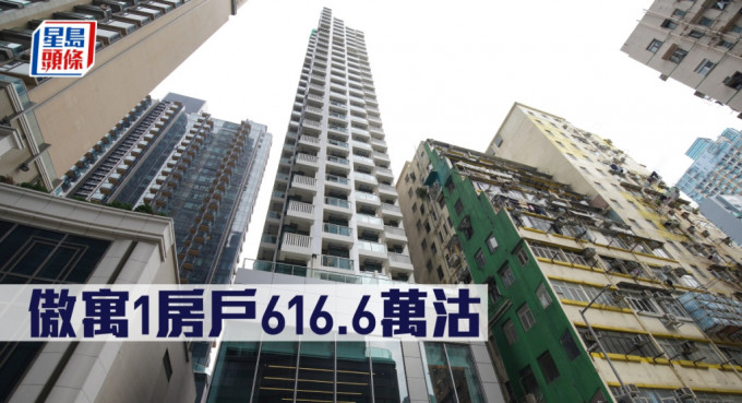 傲寓1房户616.6万沽。