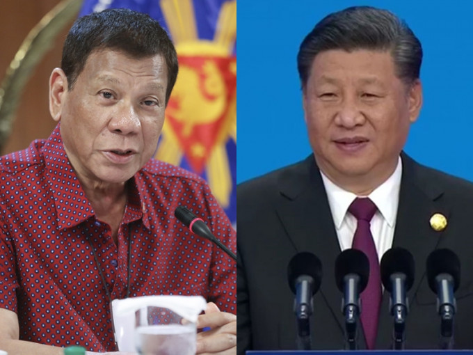 中國國家主席習近平與菲律賓總統杜特爾特互致賀電。 AP/資料圖片