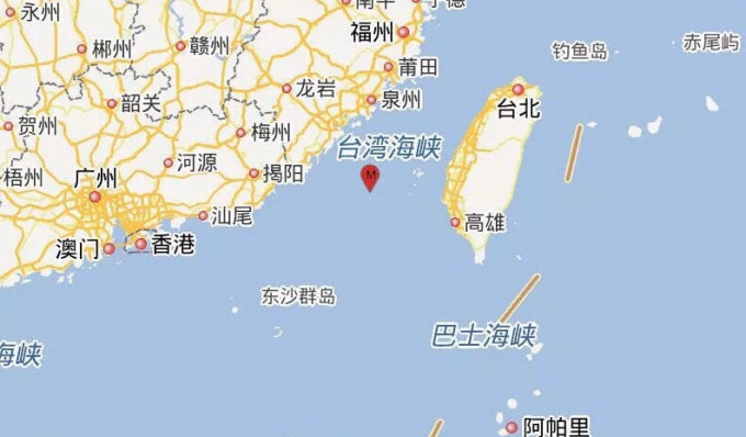 台湾海峡再发生黎克特制4.5级地震。网上图片