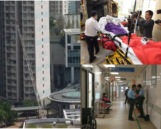初步顯示獨居受傷男子60歲，送院治理。香港突發事故報料區/本報記者攝