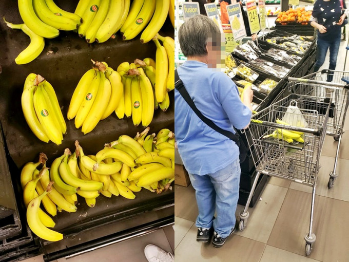 有市民為組合靚蕉,每梳蕉搣一隻。
圖片:FB「將軍澳」群組