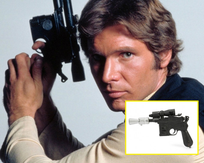 BlasTech DL-44由夏里遜福飾演的Han Solo使用。網圖; AP