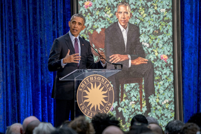 奥巴马出席揭幕。AP图片