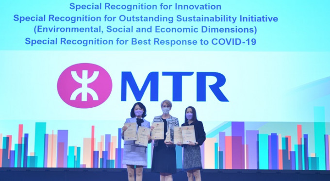 港鐵獲香港管理學會頒發六個獎項，表揚其將可持續發展理念納入營運。