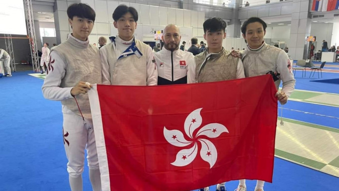 男花隊在世青賽摘走團體第9名。 香港劍擊總會圖片