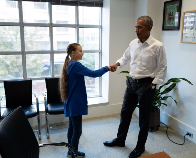 奧巴馬會晤通貝里，讚其「地球上最偉大的倡議者」。奧巴馬twitter