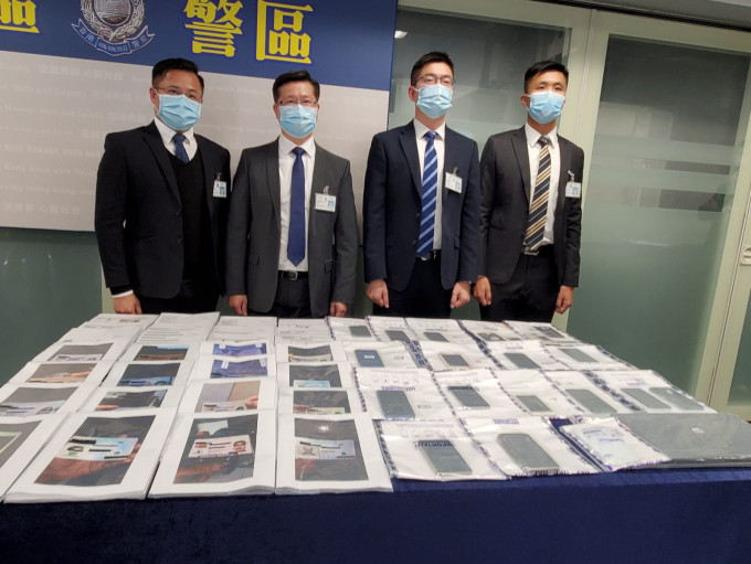 警方打击科技罪案行动拘捕27人。 蔡楚辉摄