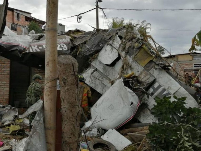 哥倫比亞有客機墜毀7人死亡。(網圖)