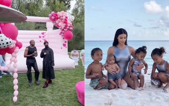 Kanye West现身女儿生日会 ，反控前妻阻知地点属违法。