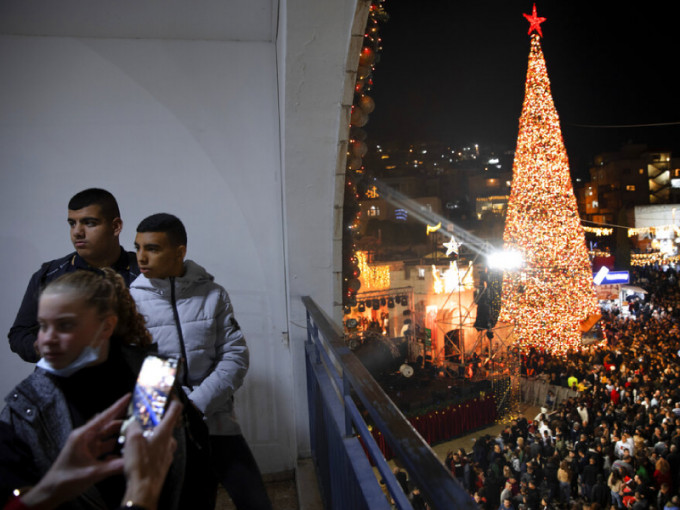 以色列拿撒勒庆祝圣诞情况。AP资料图片