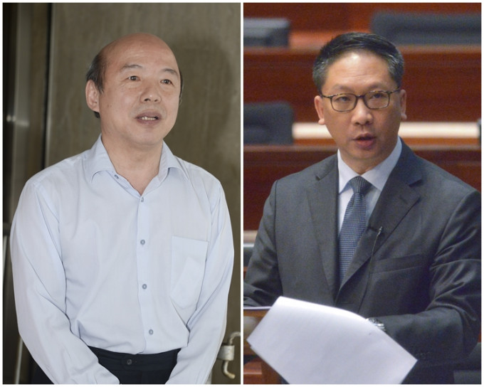 张德荣(右)司法覆核袁国强律政司司长职位。