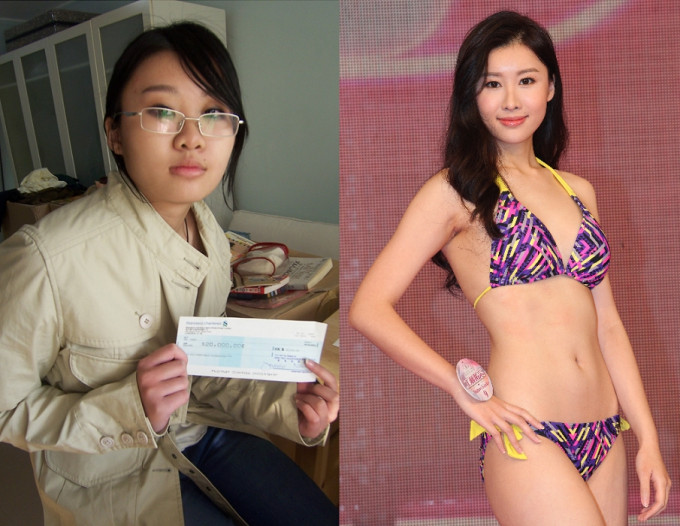 工藤佑采 （左）16岁时在母亲意外身亡后获善心人士捐款，今年她参选港姐。（资料图片）