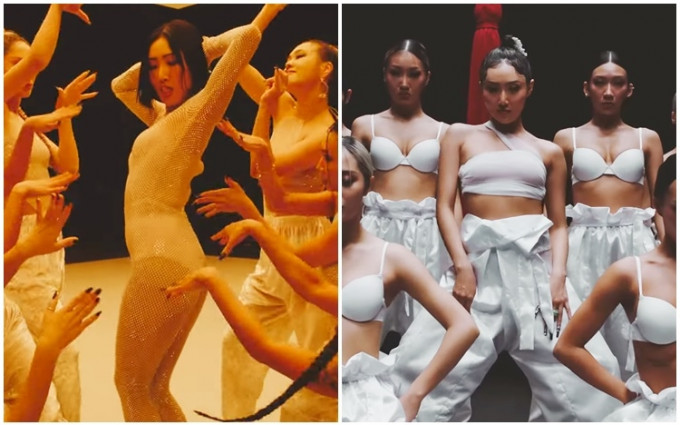 華莎新歌MV造型破格，著透視緊身衣跳舞。
