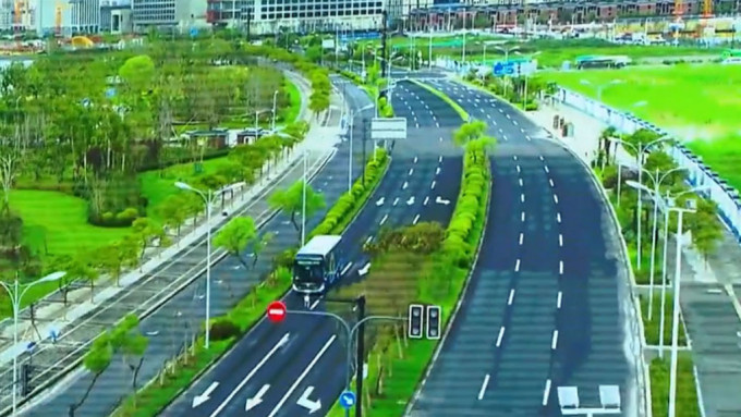 上海開放首批自動駕駛高速公路。 微博圖