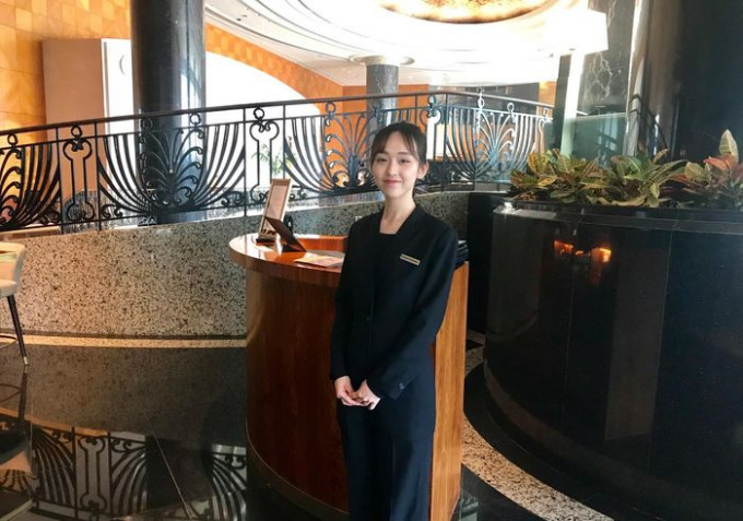 李樂宜於香港君悅酒店實習，獲益良多。（圖片由CUSCS提供）