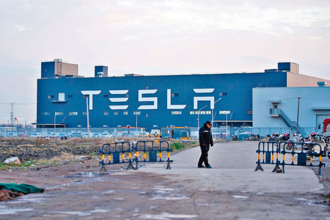 特斯拉位于上海的超级工厂。