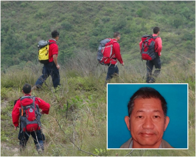 警方在八鄉竹坑村一山坡發現失蹤男子駱三興的屍體。資料圖片