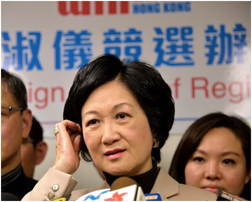 叶刘淑仪未能取得足够提名票，早前已宣布结束特首选举工程。