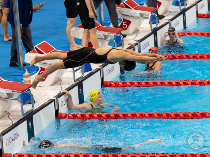 港隊出戰S14級4x100米自由泳混合接力決賽。香港殘奧會圖片