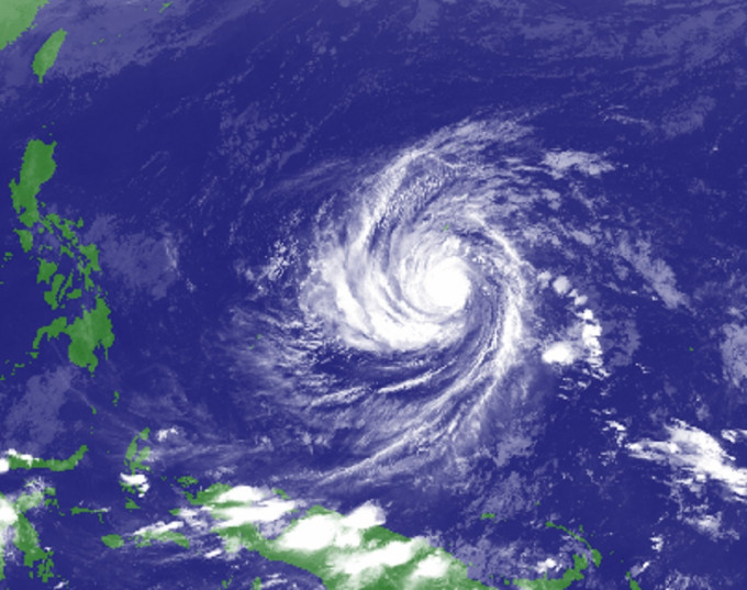 台风蝴蝶预料吹袭西太平洋塞班岛、关岛一带。日本气象厅图片