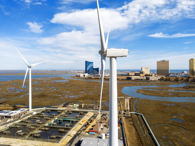 美國宣布將建立7個離岸風力發電場。AP料圖片