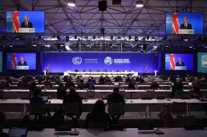在格拉斯哥举行的26国气候峰会。