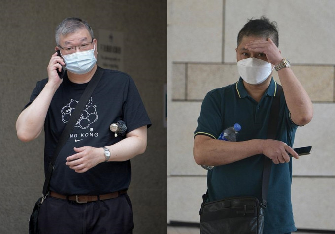 证人李超庭(左)及证人林海雄(右)。