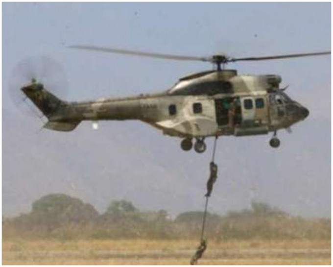 直升機在首都加拉加斯郊區撞山墜毀。資料圖片