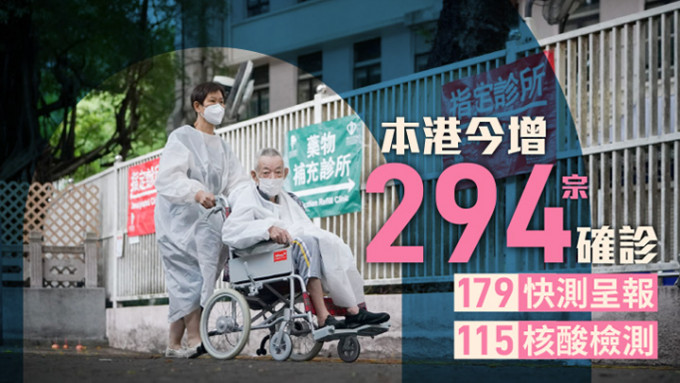 本港新增294宗确诊，包括40宗输入个案。资料图片