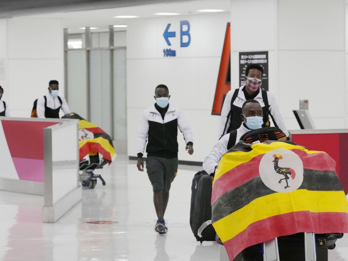 一名烏干達選手抵日時確診新冠肺炎。AP圖片