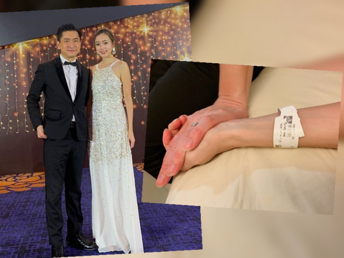 李思欣生腎石入院，范振鋒陪著老婆度結婚周年。