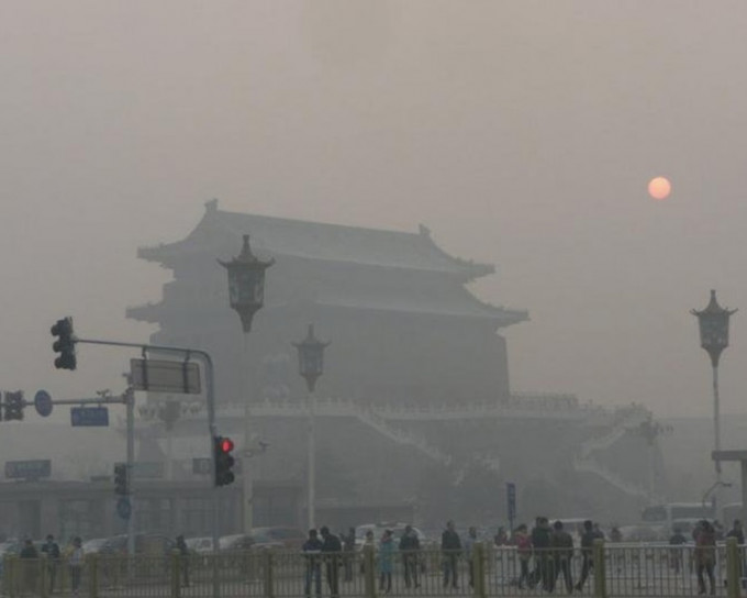 北京周邊地區空氣污染嚴重。網圖